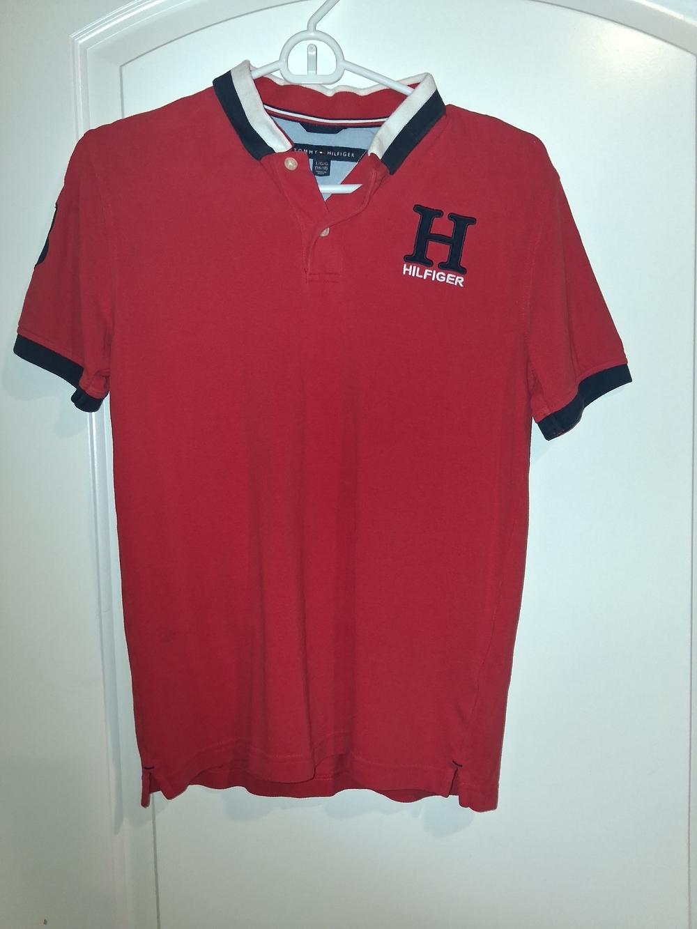 Tommy Hilfiger Red Polo with Navy & White Trim